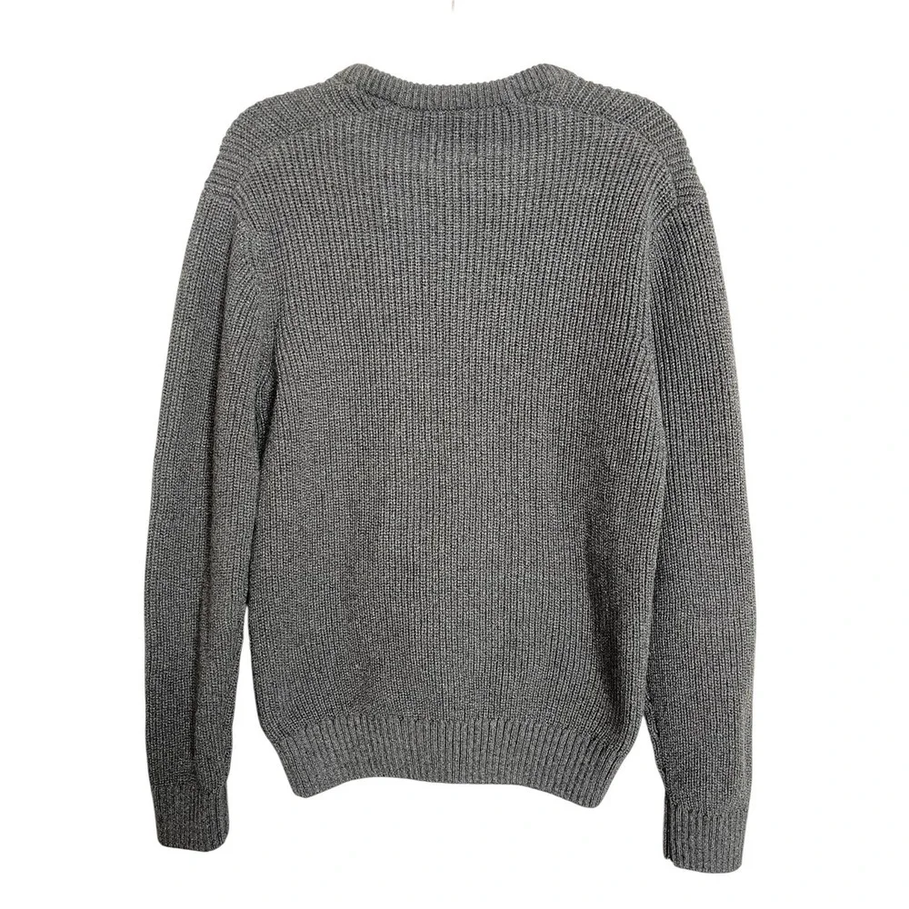 Men's Flint And Tinder Bolinas Recycled Cotton Crewneck Sweater Charcoal Grey XS